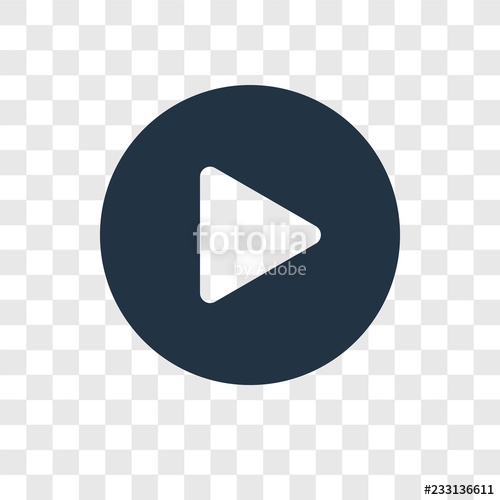 500x500 Play Vector Icon Isolated On Transparent Background, Play