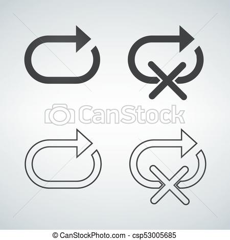 450x470 Playback Icon Set For Audio Player Vector Illustration Isolated