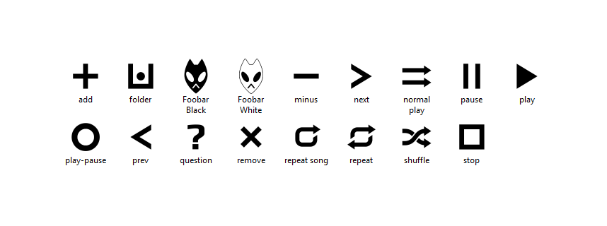 858x320 Null Black Icon And Button Glyphs