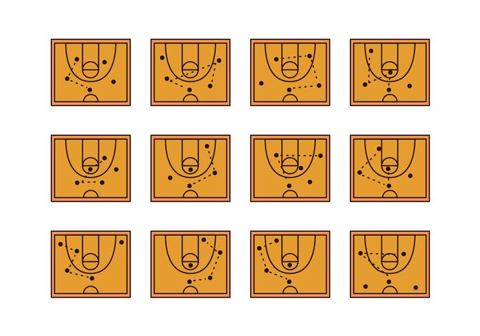 700x490 Basket Ball Playbook Icon Vector