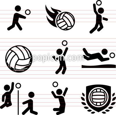 400x396 Volleyball Icons