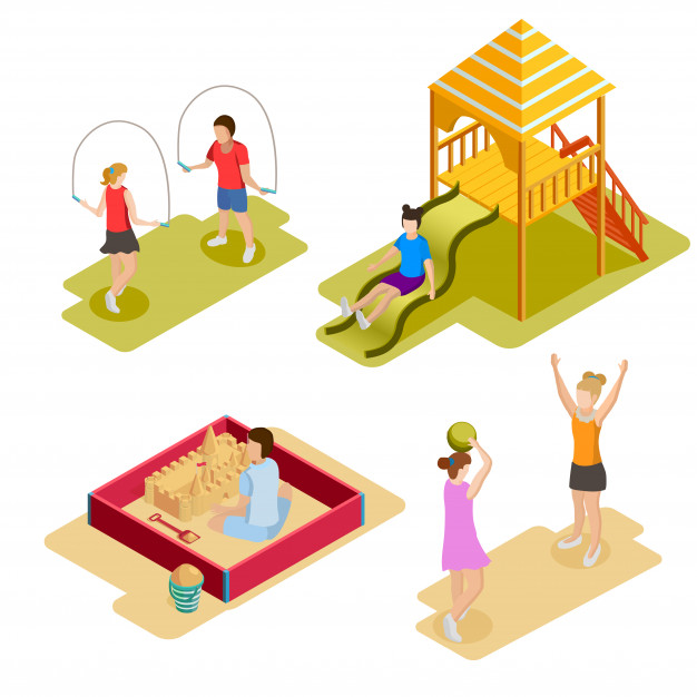 626x626 Isometric Playground Icon Set Vector Free Download