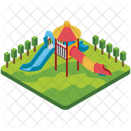256x256 Modern Playground Icon Of Isometric Style