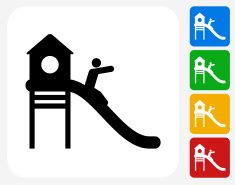 235x185 Playground Icon Flat Graphic Design Vector Art Illustration Cool