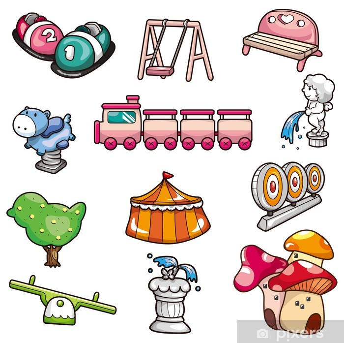 700x697 Cartoon Playground Icon Wall Mural