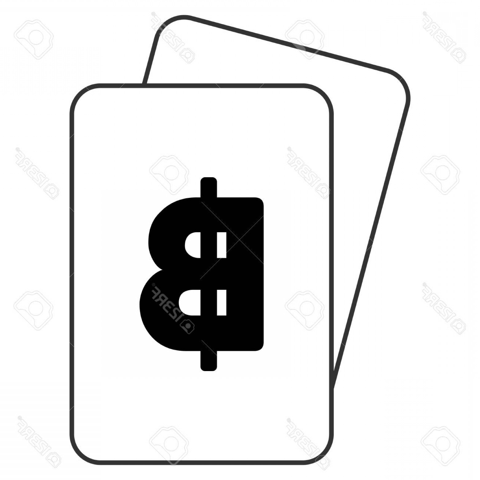 1560x1560 Photostock Vector Thai Baht Playing Cards Icon Vector Style Is