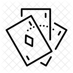 256x256 Playing Cards Icon Of Line Style