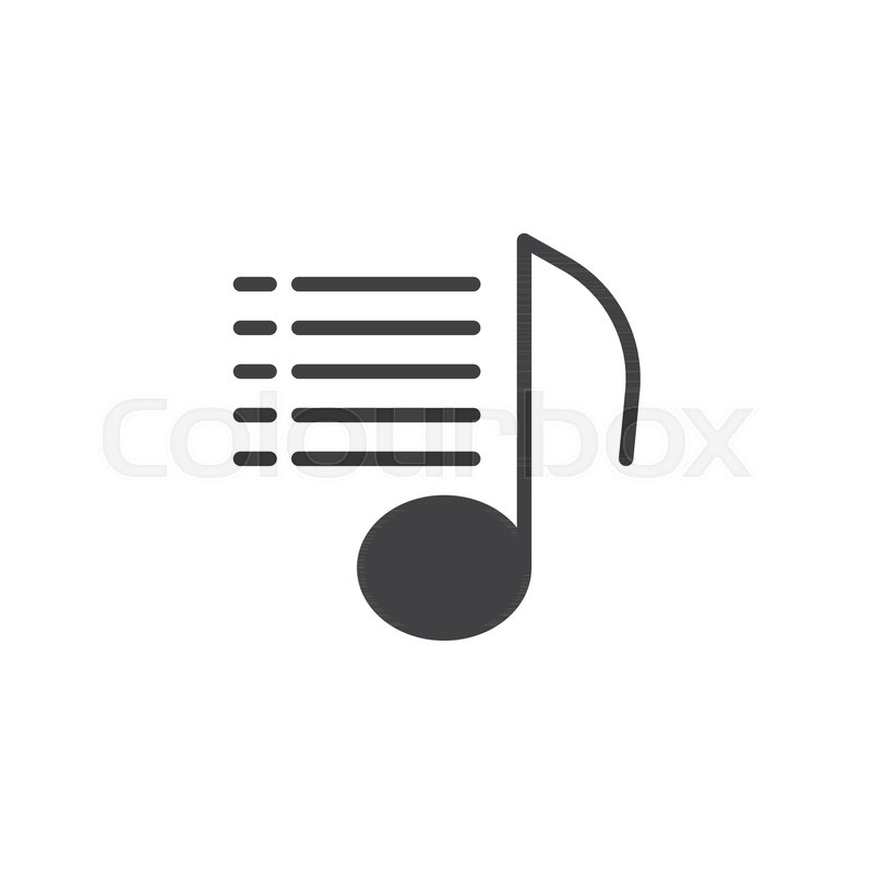 800x800 Music Playlist Icon Vector, Filled Stock Vector Colourbox