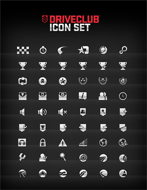 600x777 Driveclub Icon Set On Behance