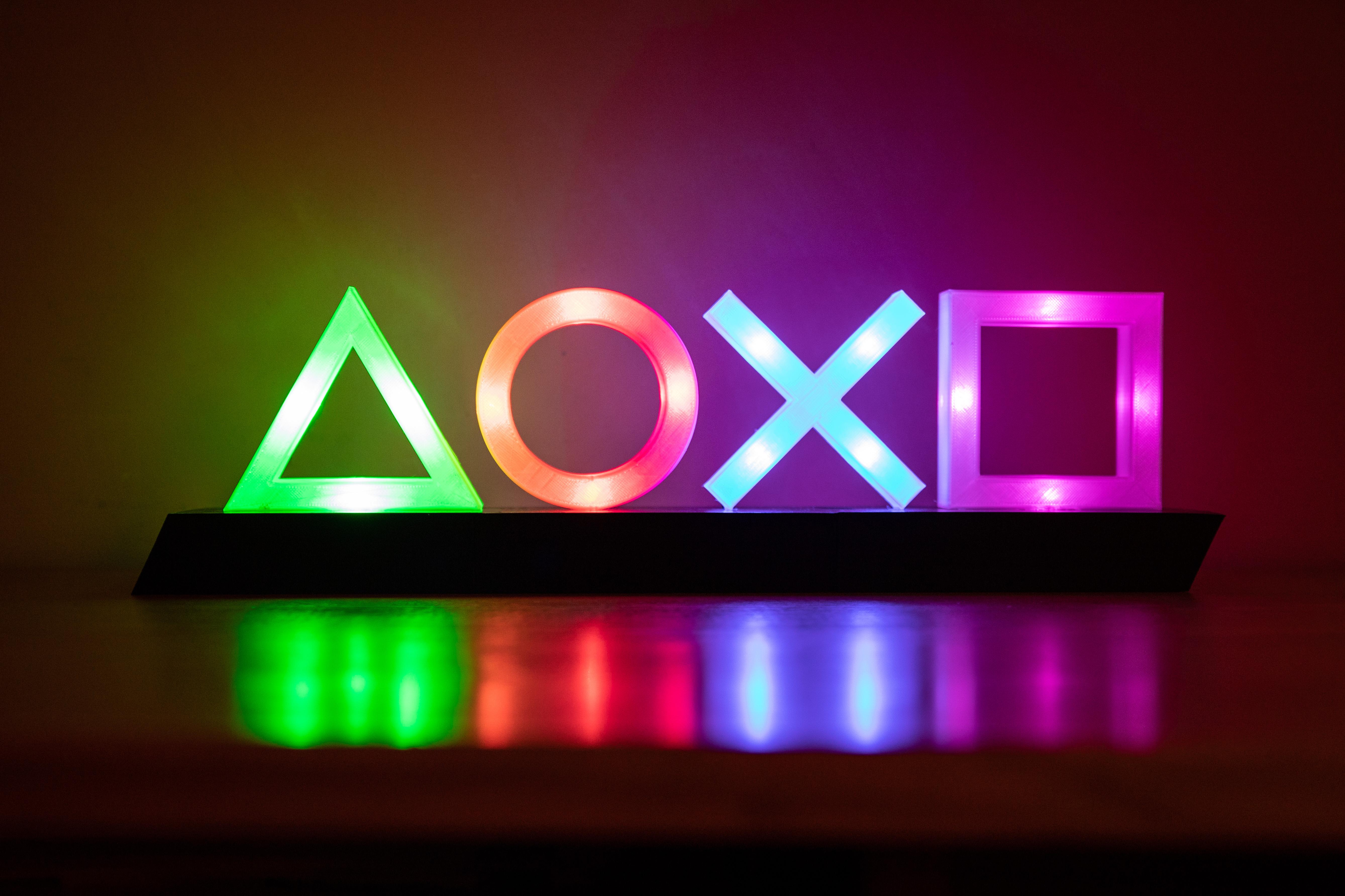 Printed Playstation Icons Light 5354x3569 Printed Playstation Icons Light