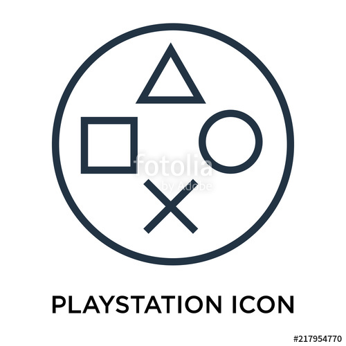 Playstation Icon Vector Isolated On White Background, Playstation 500x500 Playstation Icon Vector Isolated On White Background, Playstation