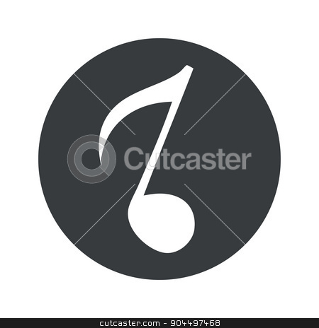 450x464 Monochrome Round Note Icon Stock Vector