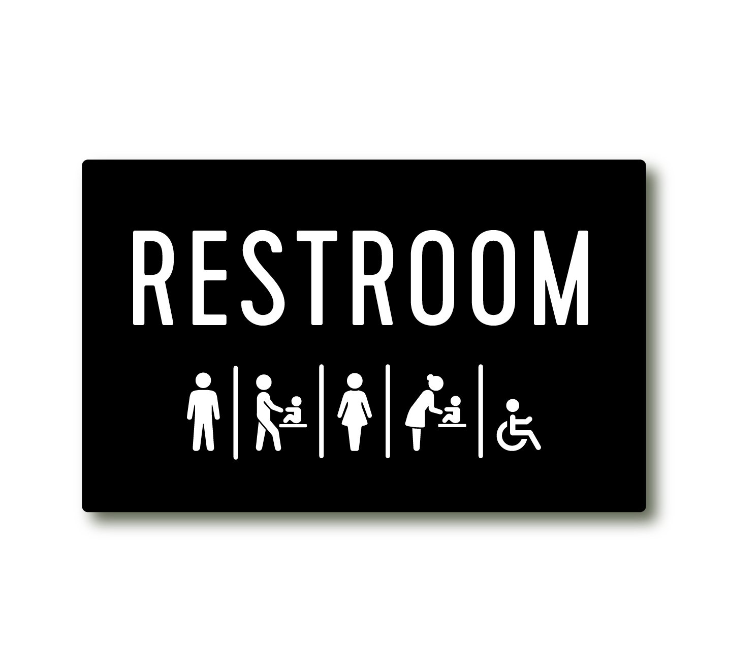 1435x1323 All Gender Restroom Sign With Mens' Changing Table