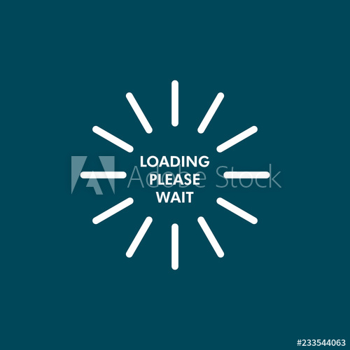 500x500 Loading Icon In Blue And White Colors With Loading Please Wait