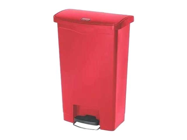 640x480 Red Trash Can Slim Gallon Step On Plex Icon Home Improvement
