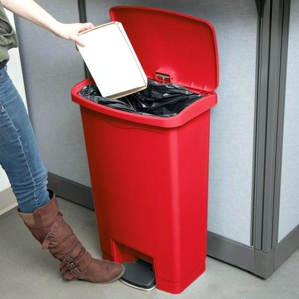 600x600 Red Trash Bin Slim Step On Can Gallon H Garbage Icon Ritualrebellion
