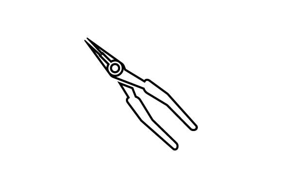 580x386 Pliers Icon In Line Style Vector Graphic