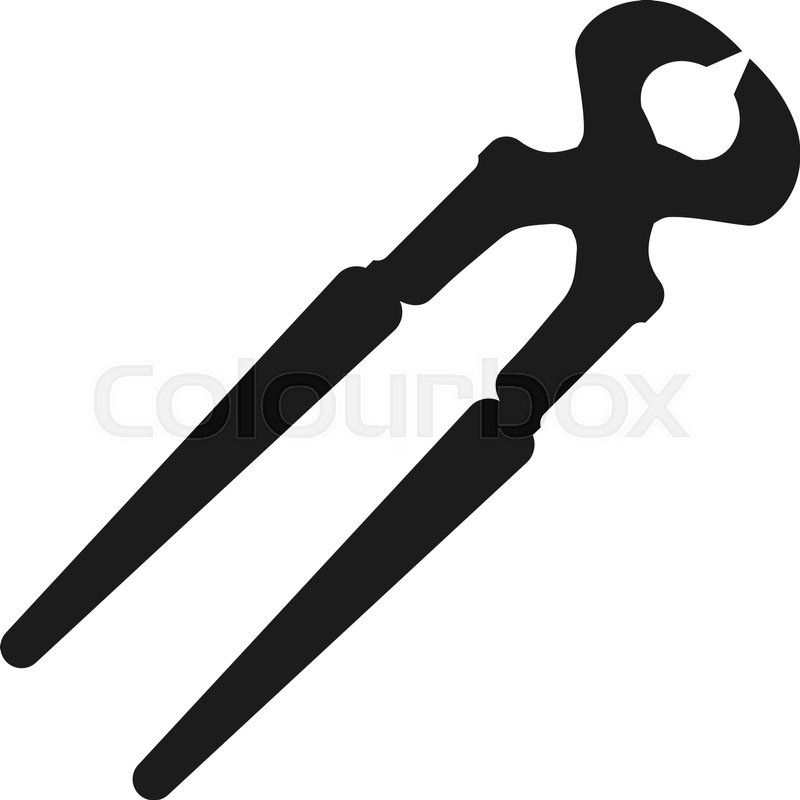 800x800 Pliers Vector Black Icon On White Stock Vector Colourbox