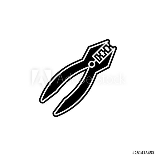 500x500 Pliers Icon Simple Glyph, Flat Vector Of Construction Tools Icons