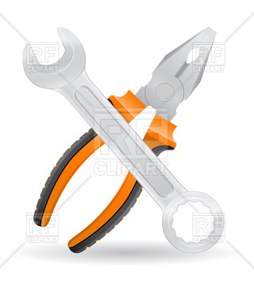 362x400 Spanner And Pliers Icon Vector Image Of Objects Konturvid