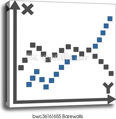 382x390 Functions Plot Vector Toolbar Icon, Canvas Print Barewalls