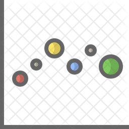 256x256 Scatter Plot Chart Icon Of Colored Outline Style