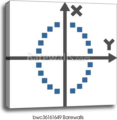 382x390 Ellipse Plot Vector Toolbar Icon, Canvas Print Barewalls Posters