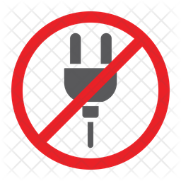 256x256 No Plug Icon Of Glyph Style