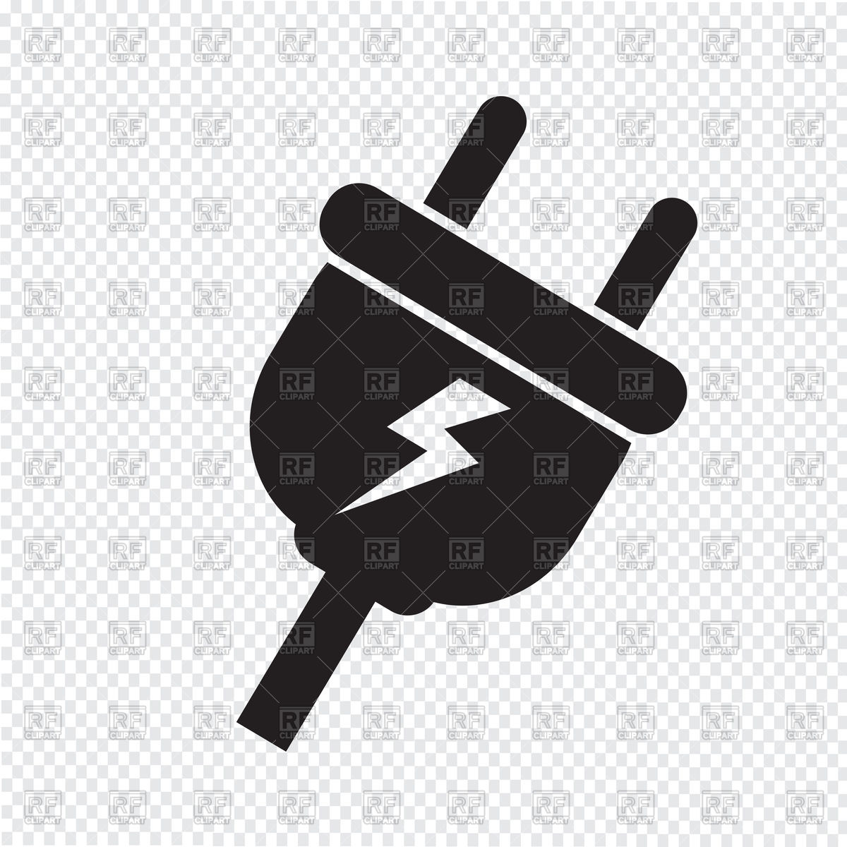 1200x1200 Electric Plug Icon Vector Image Of Icons And Emblems Tumdee