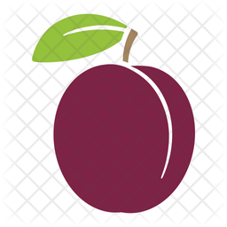 256x256 Plum Icon Of Flat Style
