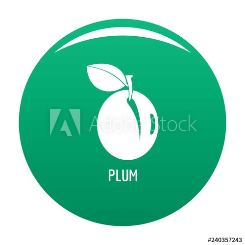 500x500 Plum Icon Simple Illustration Of Plum Vector Icon For Any Design