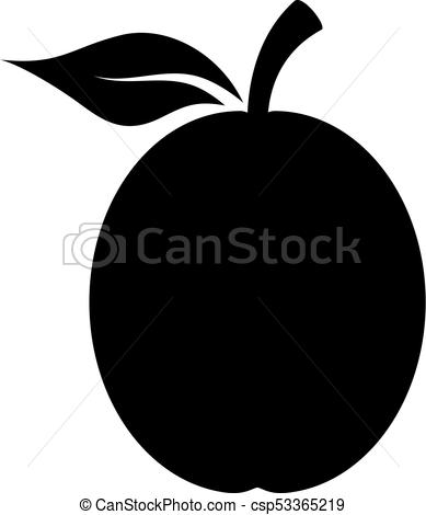 389x470 Plum Vector Icon Plum Vector Shape Icon
