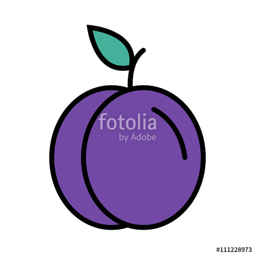 500x500 Plum Icon Stock Image And Royalty Free Vector On Fotolia