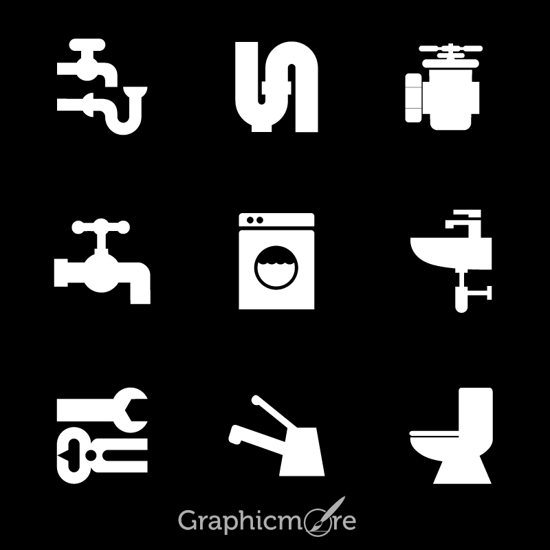 800x800 Plumbing Icon Set Design Free Vector Download