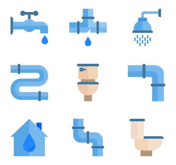 600x564 Plumbing Icons