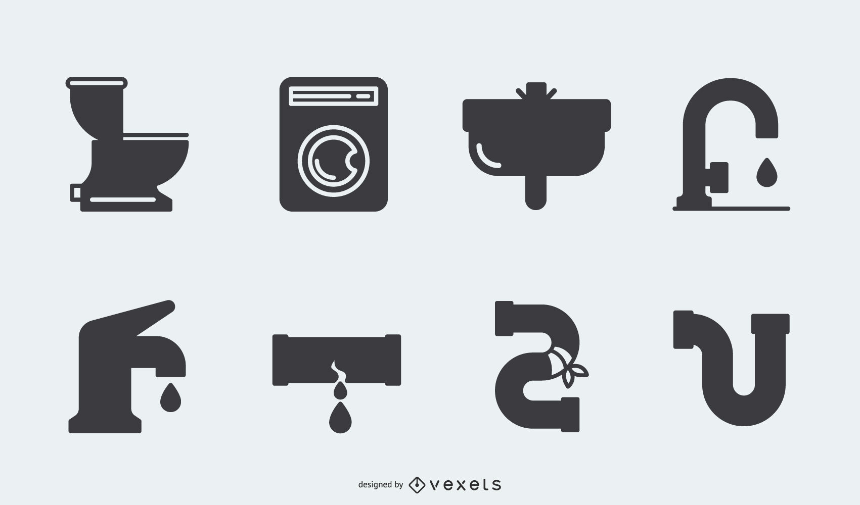 1701x1000 Silhouette Plumbing Icon Pack