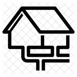 256x256 House Plumbing Icon Of Glyph Style