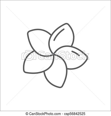 450x470 Plumeria Editable Outline Icon