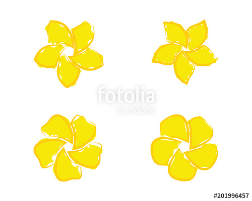 500x400 Plumeria Flower Icon Vector Stock Image And Royalty Free Vector