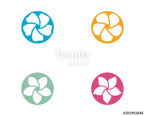 500x400 Plumeria Flower Icon Vector Illustration Stock Image And Royalty