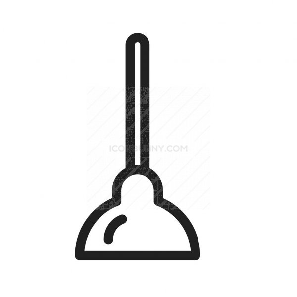 Plunger Line Icon 600x600 Plunger Line Icon