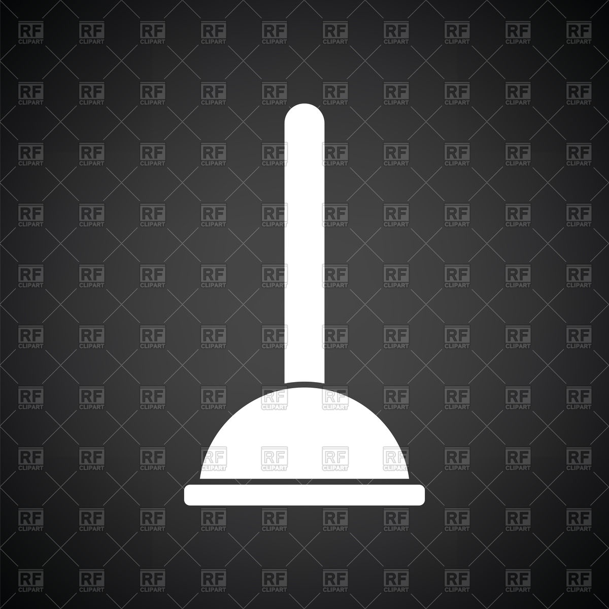 Plunger Icon On Black Background Vector Image Of Icons And Emblems 1200x1200 Plunger Icon On Black Background Vector Image Of Icons And Emblems