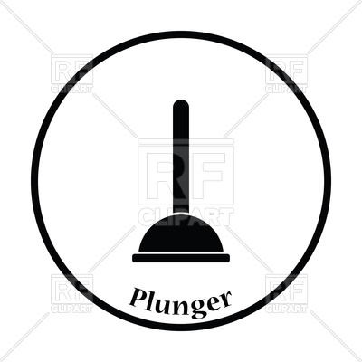 Thin Circle Design Of Plunger Icon Vector Image Of Icons 400x400 Thin Circle Design Of Plunger Icon Vector Image Of Icons