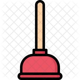 Plunger Icon Of Colored Outline Style 256x256 Plunger Icon Of Colored Outline Style