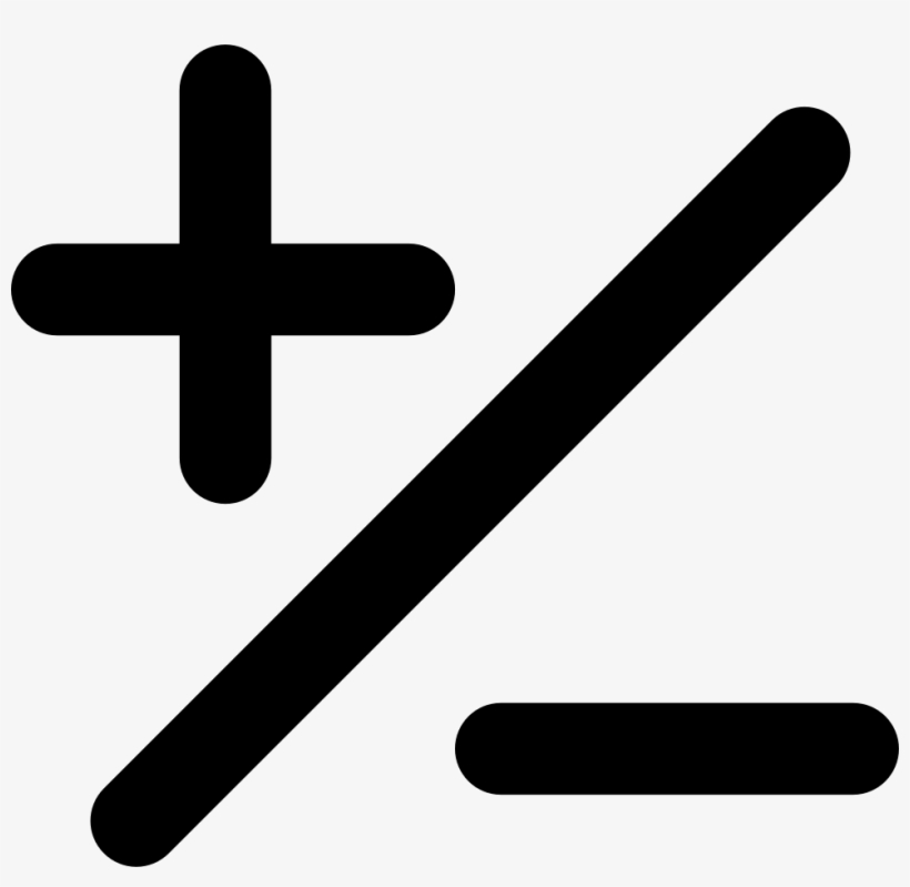 820x799 Mathematical Basic Signs Of Plus And Minus With A Slash