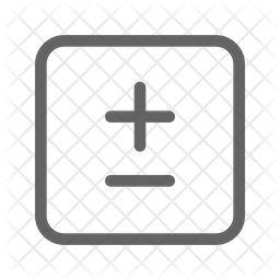 256x256 Plus Or Minus Icon Of Line Style