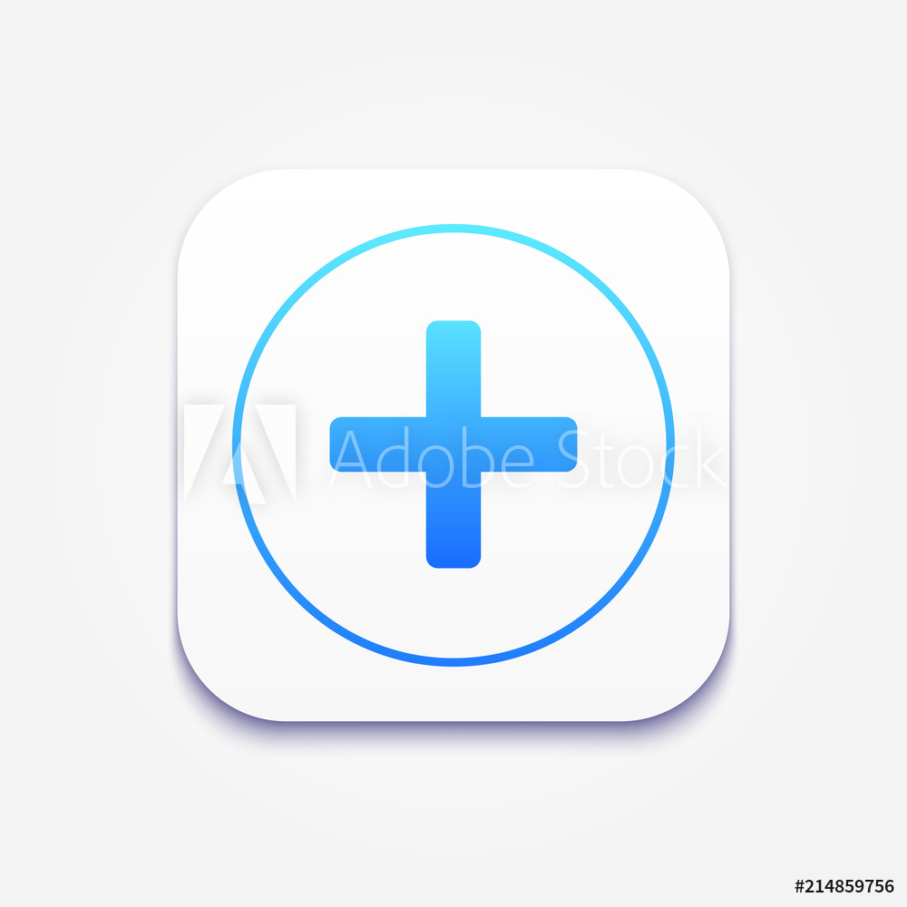 1000x1000 Photo Art Print Add Plus Icon Europosters