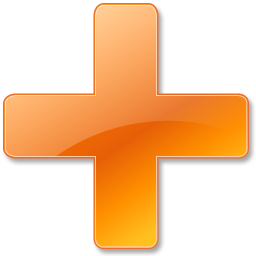 Orange Plus Icon 256x256 Orange Plus Icon
