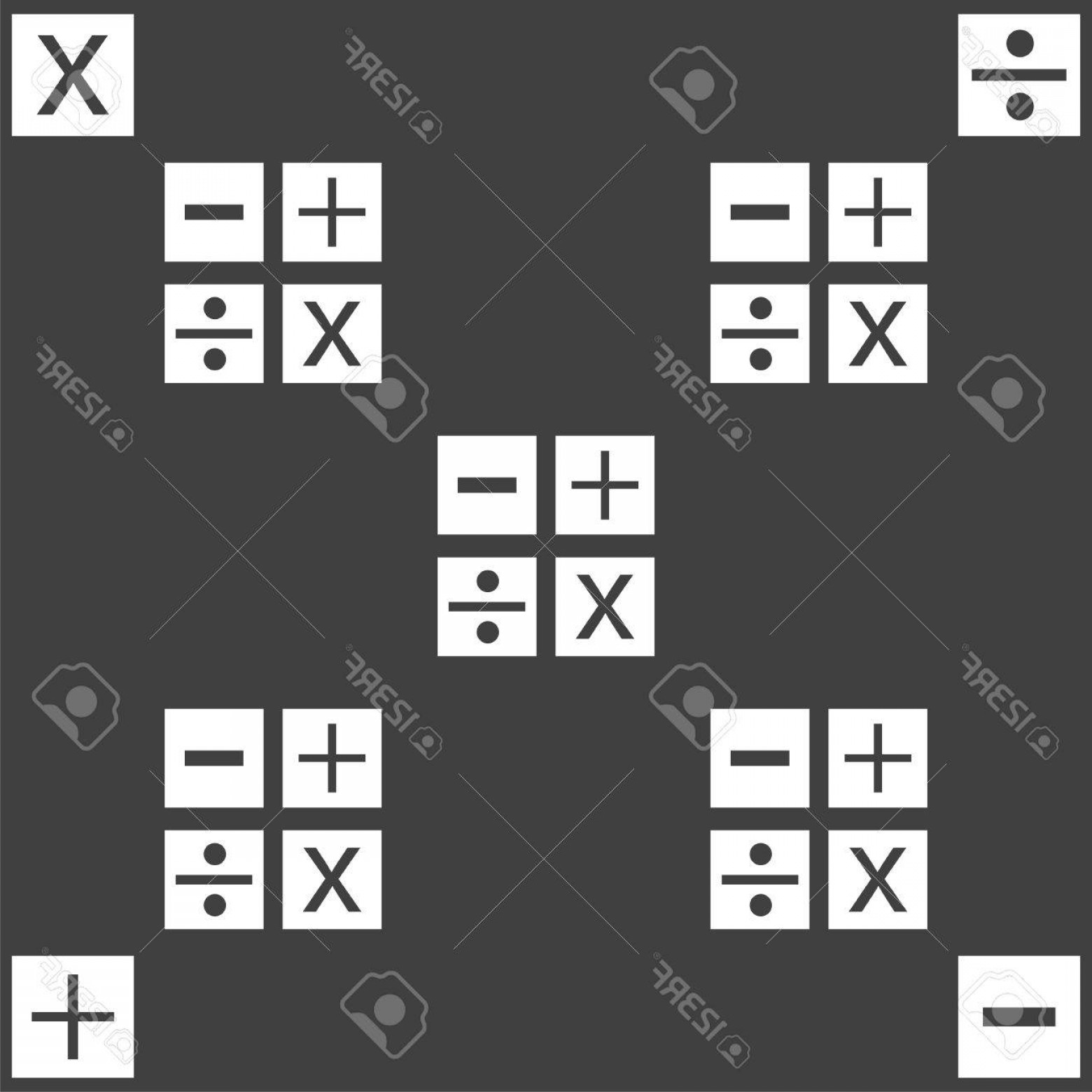 1560x1560 Photostock Vector Multiplication Division Plus Minus Icon Math