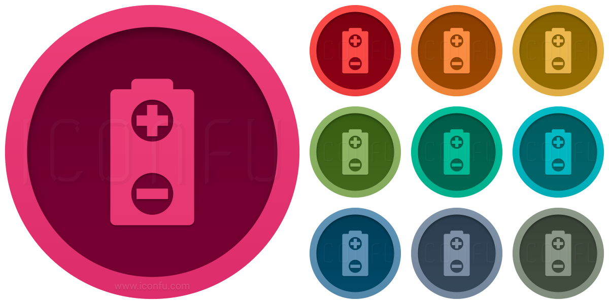 1200x600 Battery Plus Minus Icon